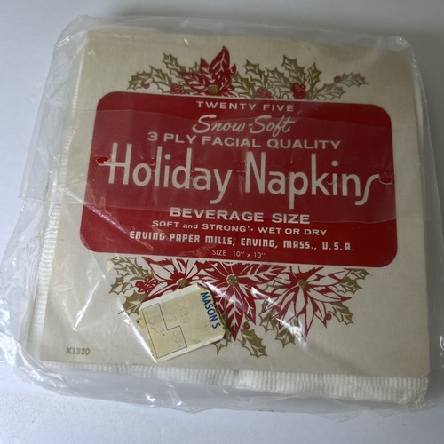 Servilleta de Navidad de Navidad Molinos para servir Papel para bebidas abierto de colección - Imagen 4 de 6