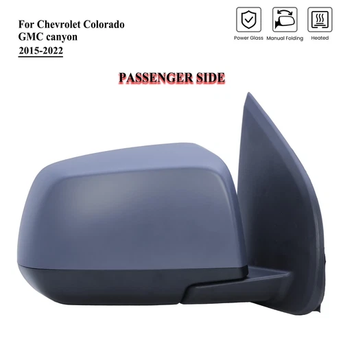 Passenger Right Side Door Primer Mirror for Chevrolet Colorado GMC Canyon 15-22