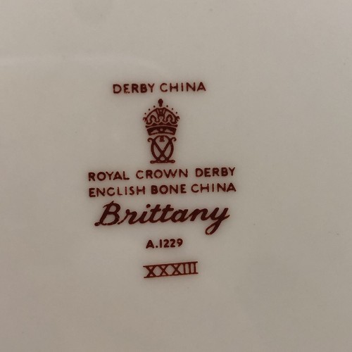 MCM VTG Royal Crown Derby Bone China Brittany A1229 Salad Plate 8.5" 1970 - Afbeelding 6 van 7