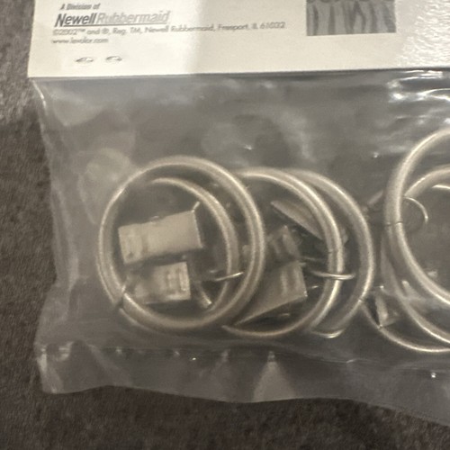 2 Packs Levolor Clip Rings For 3/4” Rod 77382 Total Of 14 Clips Newell Rubermaid - Picture 7 of 8