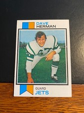 1973 TOPPS FOOTBALL #126 DAVE HERMAN!! $1 SHIPPING!! "A"