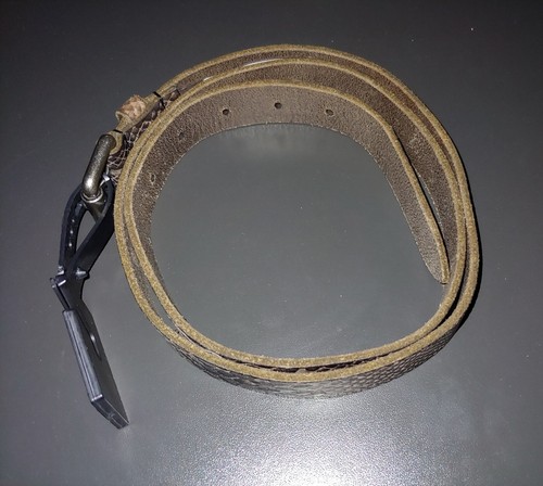 GUESS Mens Belt Snakeskin Size 38 Brown/Black NEW - Picture 5 of 8
