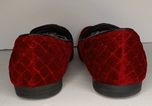 Zapatillas acolchadas de terciopelo borgoña Georgio Brutini Signature para hombre talla 8 - Imagen 7 de 12