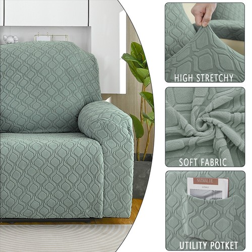 2 Seat Recliner Sofa Cover Armchair Sofa Couch Cover Loveseat Sofa Slipcover New - Picture 17 of 81
