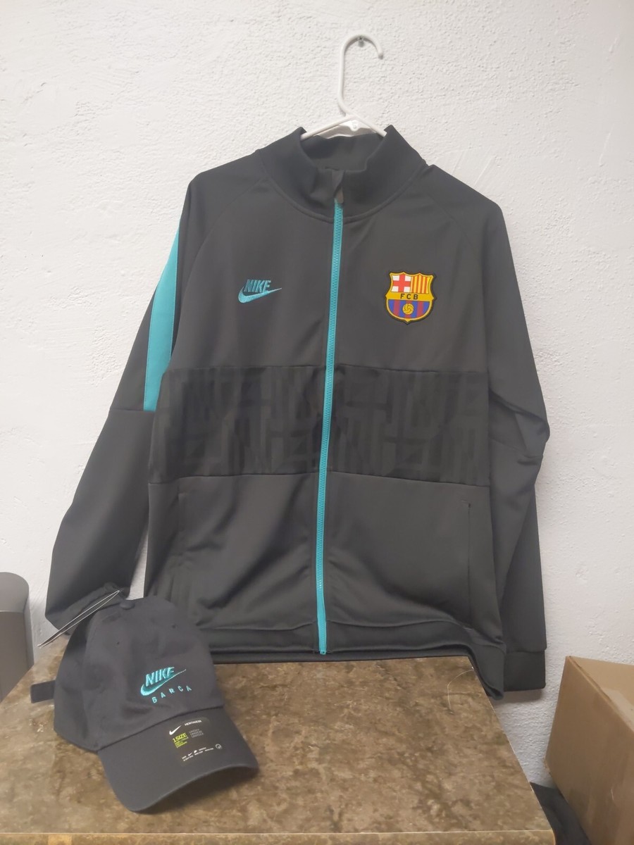 人気の春夏 DARK LG Jacket Barcelona FCB GREY Soccer CAP & Track Nike ウォーキング・ランニングウェア