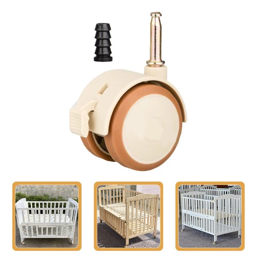 4 Pcs Crib Casters Bed Frame Accessories Rolling Chair Wheels Replacement - Picture 6 of 12