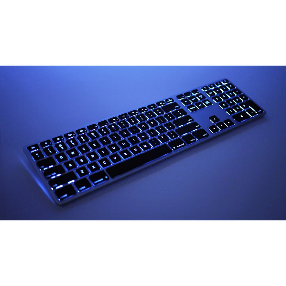 Matias FK418BTLB Backlit Bluetooth Aluminum Rechargeable Keyboard - Space Gray - Image 2 of 3