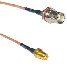 RG316 BNC FEMALE SM BULKHEAD to SMA FEMALE RF Cable Rapid-SHIP LOT