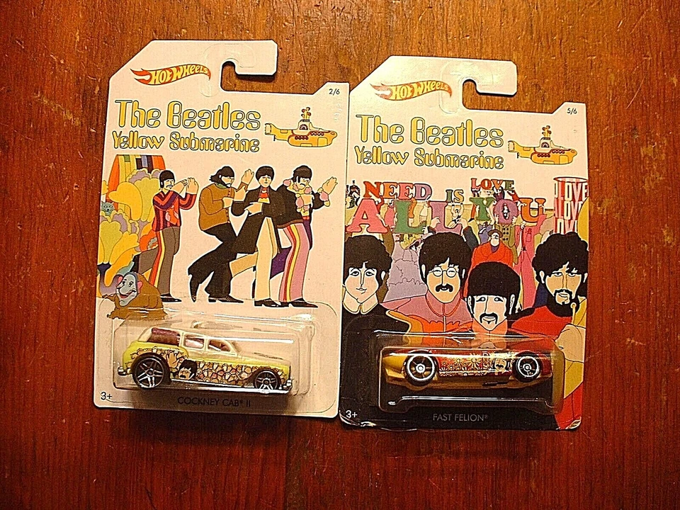 Juego de 6 coches Beatles Hot Wheels 2015 como nuevos en tarjetas Foto 4 de 4