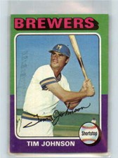 1975 Topps #556 Tim Johnson EX++ Excellent++ Brewers J2M