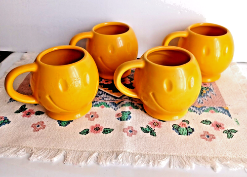 Tazza da caffè tazza Smiley Face Sunshine Yellow McCoy USA anni 70 buona giornata 12 oz - Foto 19 di 21