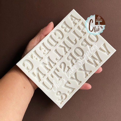 Alphabet Uppercase Letters & Numbers Silicone Molds Design No. 016 - Picture 6 of 7