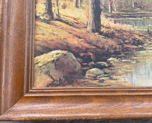 Robert Wood “October Morn” 1956 Signed~Framed~Vintage - Picture 4 of 9