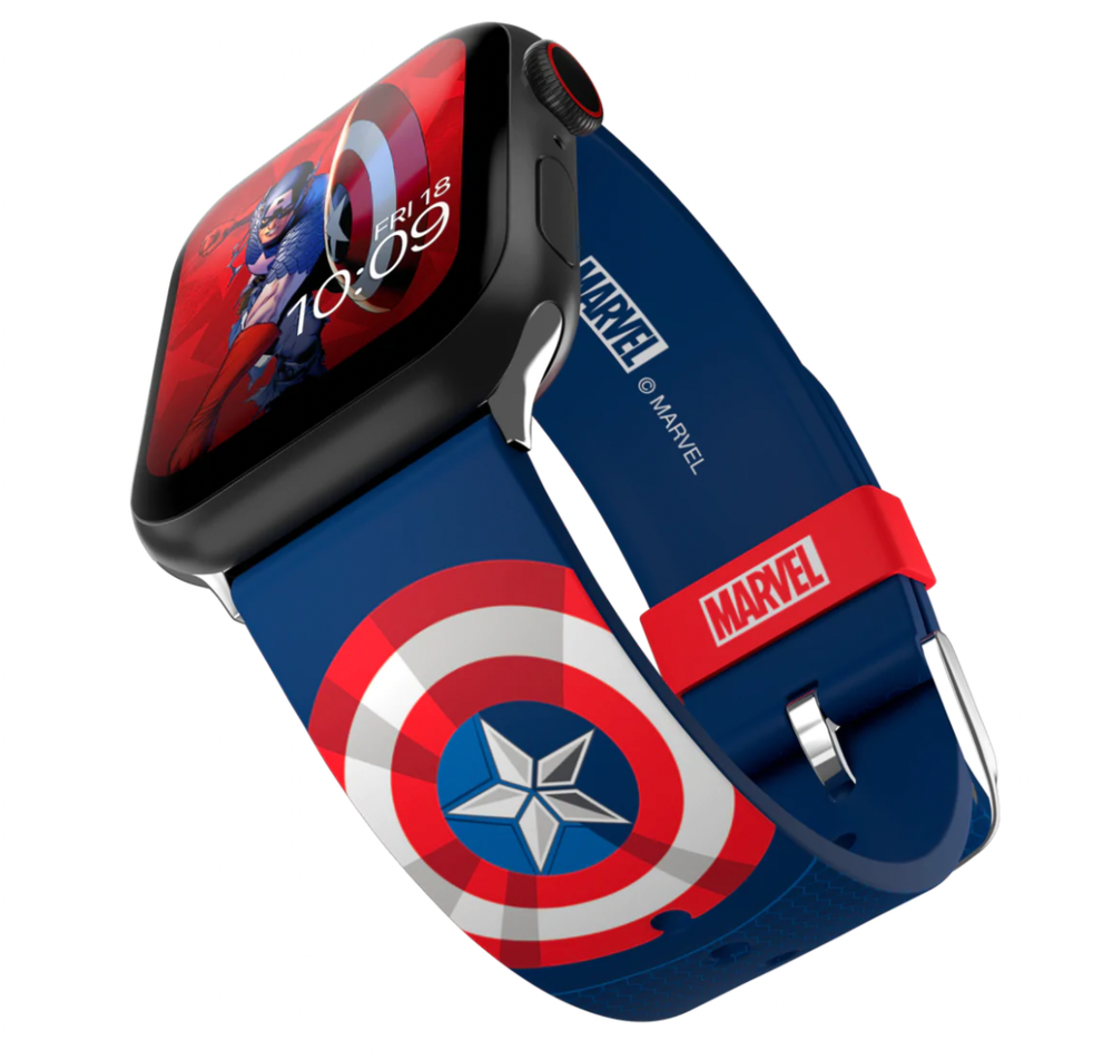 MARVEL Insignia Collection Captain America Watch Band MobyFox Fits Apple Watch