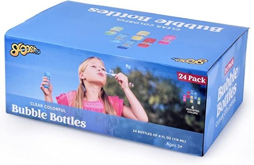 Paquete de 24 botellas de solución de burbujas Syncfun con varita para juguetes de burbujas para niños verano - Imagen 7 de 7