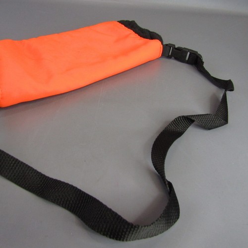 Blaze Orange Hunting Muffler 8" x 16" Hand Warmer with Neck Strap - Imagen 4 de 6