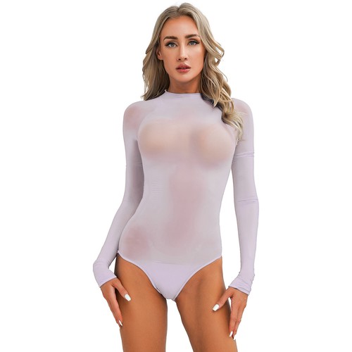 Mujeres Transparente Mangas Largas Body Regular/Sin entrepierna Mono Ropa de noche - Imagen 75 de 154