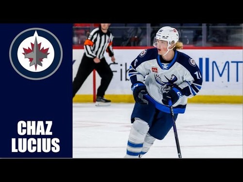 Maglia Chaz Lucius 2023-24 Manitoba Alce RCMP 150 Night AHL Game Worn - Foto 12 di 13