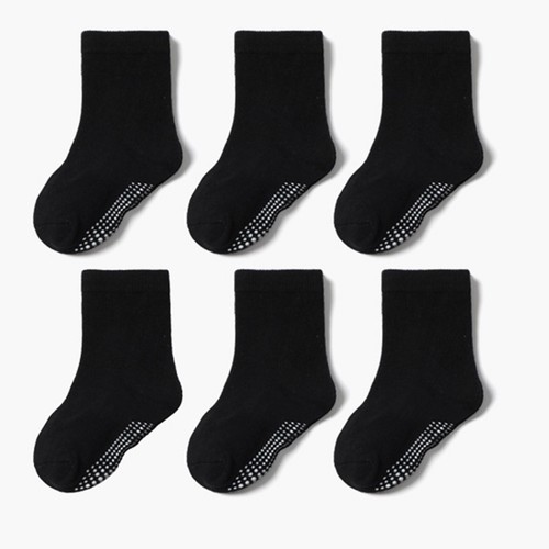6pc Toddler Kids baby Boys Girls Solid Anti-Slip Knitted Warm Socks Room Socks - Picture 5 of 17