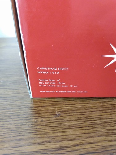 MIKASA CRYSTAL CHRISTMAS NIGHT 6" FOOTED BOWL HOLIDAY STAR & TREE CANDY DISH/BOX - Picture 4 of 4