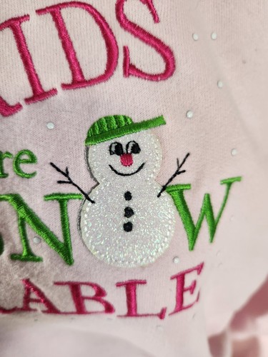 M&C Sportswear Grandma Sweater Women Large Pink Snow Adorable Sweatshirt Vintage - Picture 8 of 10