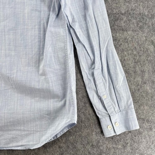 Theory Irving Blue White Multi Button Up Shirt Brand S Long Sleeve - Picture 13 of 14