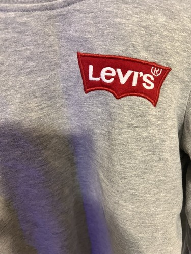 Boys Kids Levis Sweatshirt - Batwing Crew Neck - Grey Melange Size 3T - Picture 4 of 5