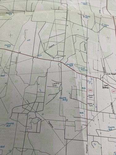 1985 Encino Texas USGS Map 1:100 000-Scale Planimetric Foldout QuadrangleVintage - Picture 12 of 23