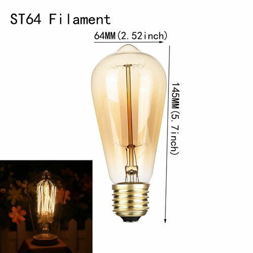 Vintage Industrial Retro Edison Bulb E27 40W Filament Light Deco Lamp 220V 240V - Picture 25 of 31