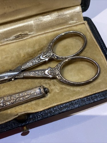 Antico Necessario Di Sartoria IN Argento Massiccio French Solid Silver Da Set Da - Bild 3 von 6