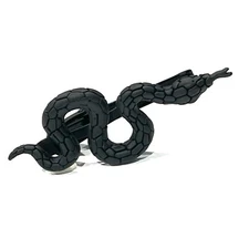 Matte Black Snake Tie Clip Men Birthday Wedding Gift Black Snake Tie Bar