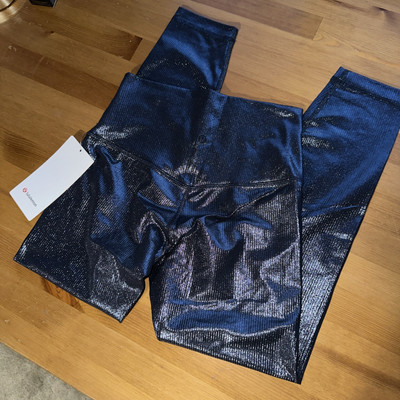 NWT Lululemon Align Rib Pant 25” Shine RARN shiny Blue