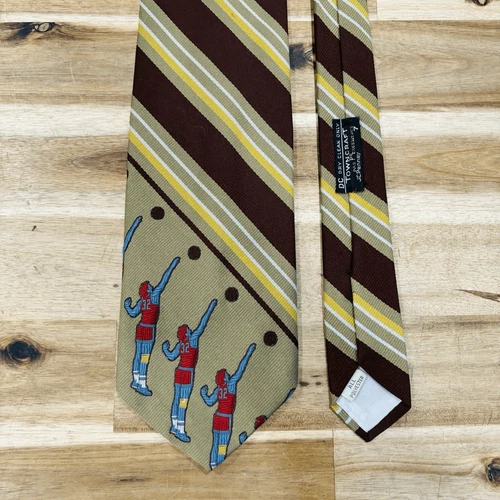 Penney’s Towncraft True Vintage 60s 70s Striped Basketball Ugly Wide Tie Mad Men