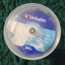 Verbatim CD-R 50 Pack Spindle 700MB 80min 52x Speed 43 Discs Remaining