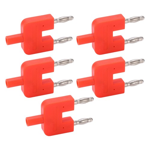 5x Dual Banana Plug Double Row 1 Female To 2 Male Banana Plug❀ - Picture 11 of 22