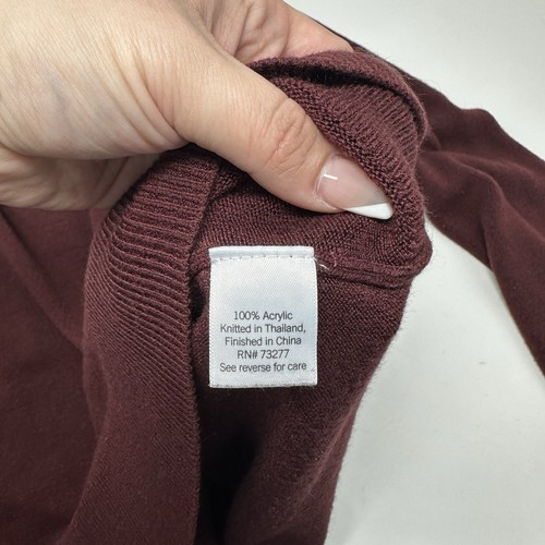 Croft & Barrow Damenpullover Größe Large zierlich burgunderrot - Bild 8 von 9