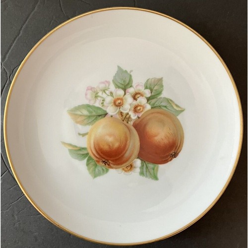 VTG 4 Hutschenreuther Porcelain Fruit Plates Gold Trim Selb Bavaria Germany 8 In - Picture 4 of 7