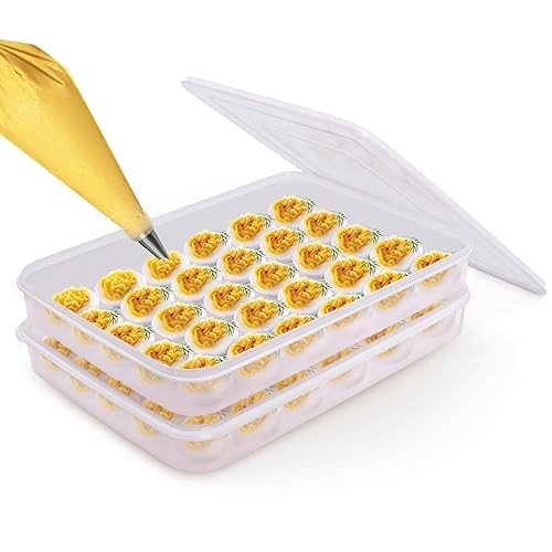 Deviled Egg Containers with Lid, (Set of 2), Plastic Deviled Egg Carrier Tray - Picture 3 of 7