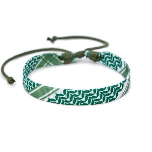 1pc Woven Ribbon Bracelet Women Men Handmade Ethnic Arabic Scarf Style Jewelry - Picture 12 of 31