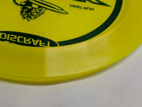 Discraft Z First Run Crank Distance Driver Disc Golf PFN Old Run 170g Yellow - Picture 18 of 20
