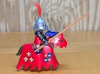 Playmobil Red Knight and Horse Fleur de Lis Jousting Medieval 1993 VTG