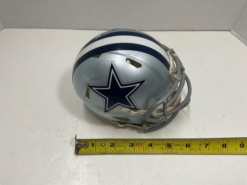 Vintage Dallas Cowboys Mini Football Helm Silber Weiß Blau - Bild 6 von 8