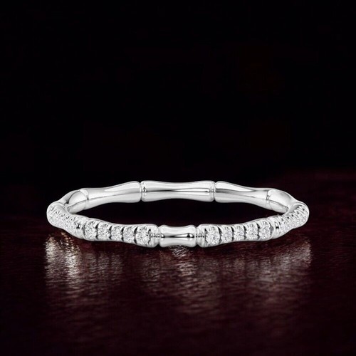 18k White Gold Diamond Fine Wedding Band... - Picture 2 of 12