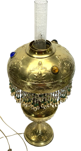 Beautiful Antique Lamp Oil Say " Lamp Parisienne " Electrified 19th - Picture 2 of 8