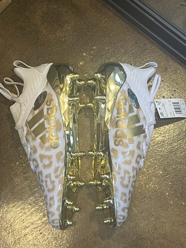 Adidas Adizero X Anniversary Mid Men’s 12 Football Cleats EH3472 Gold Cheetah - Picture 7 of 19