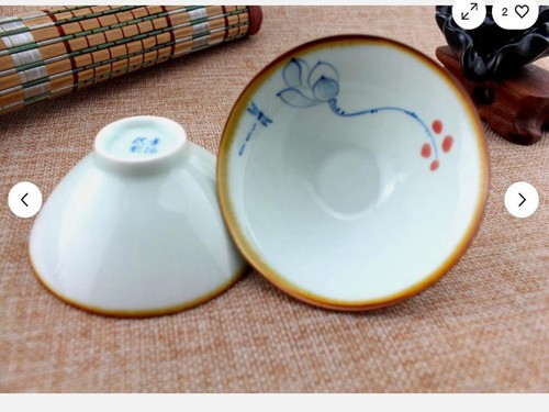 4pc China Jingdezhen Hand painting Blue And White Porcelain Teacup 50cc - Picture 3 of 5