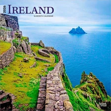 Ireland | 2026 12x24" (Hanging) Monthly Square Wall Calendar | Plastic-Free