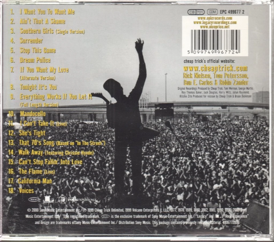 Cheap Trick Authorized Greatest Hits CD Europe Epic 2000 EPC4996772 - Image 2 of 2