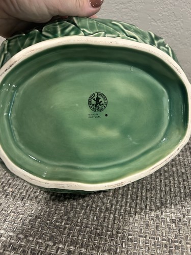 Bordallo Pinheiro Cabbage Leaf Casserole Dish, Lid, Ladle 13” X 9” - Picture 11 of 11