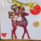 Set of 3 Large Reindeer hanging Xmas Decoration ornaments all different